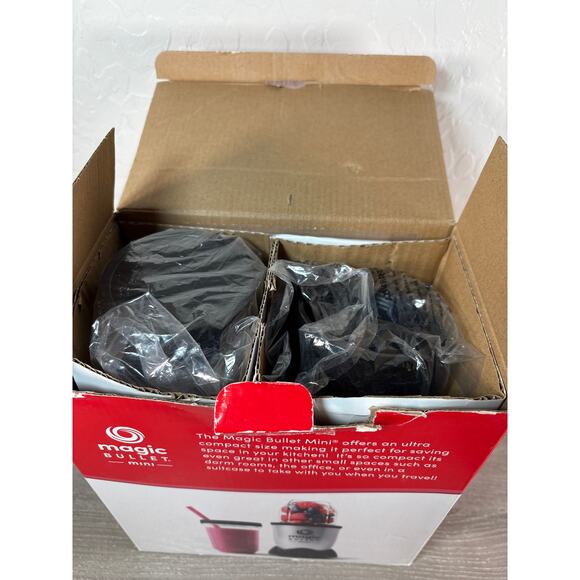Magic Bullet Mini NIB Compact Personal Blender Silver Black New Open Box - Picture 4 of 4
